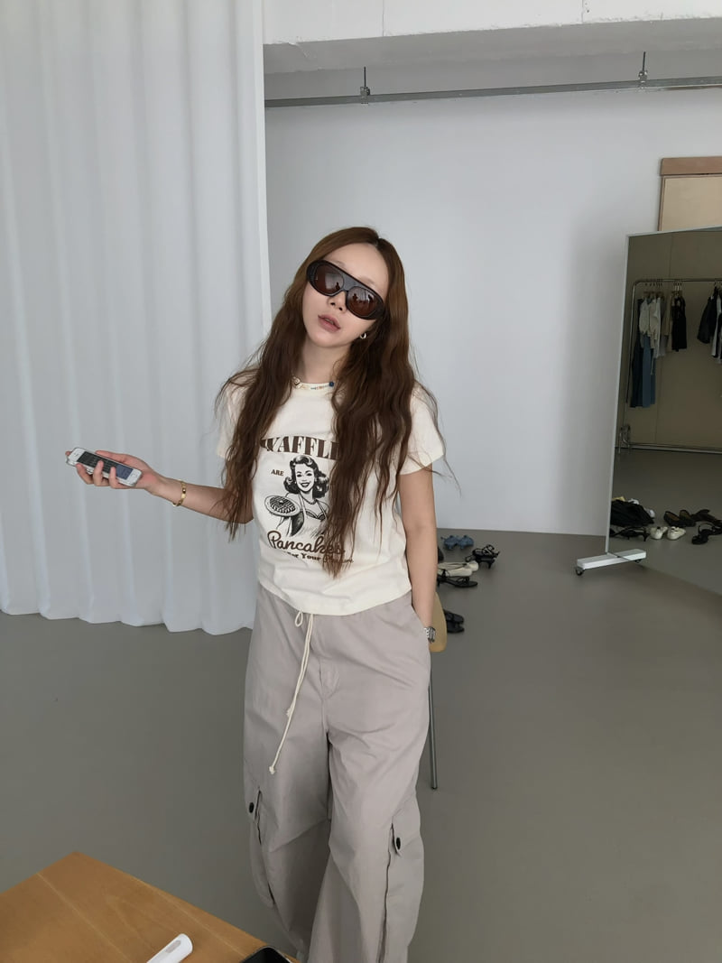Made - Korean Women Fashion - #vintageinspired - Waffle Tee - 9