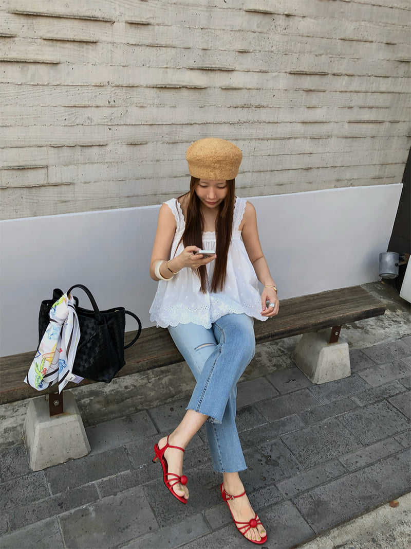 Made - Korean Women Fashion - #womensfashion - Ball Strap Sandals - 10