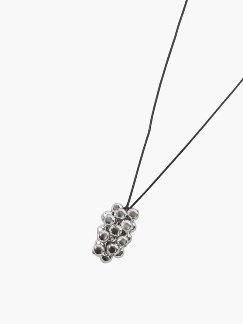 Made - Korean Women Fashion - #womensfashion - Grape Necklace ( Silver ) - 3