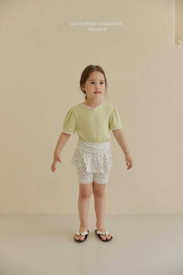 Melikey - Korean Children Fashion - #Kfashion4kids - Shirring Skirt Leggings - 8