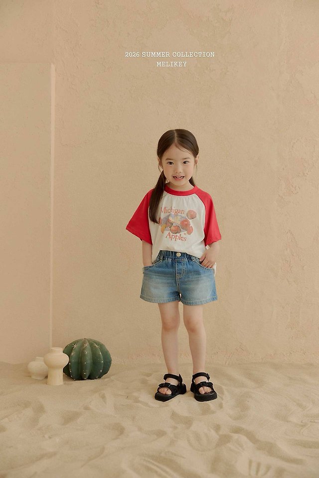 Melikey - Korean Children Fashion - #childofig - Apple Raglan Tee - 8