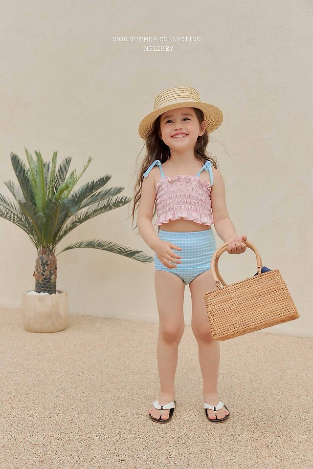 Melikey - Korean Children Fashion - #childofig - Lily Check Swim Set - 12