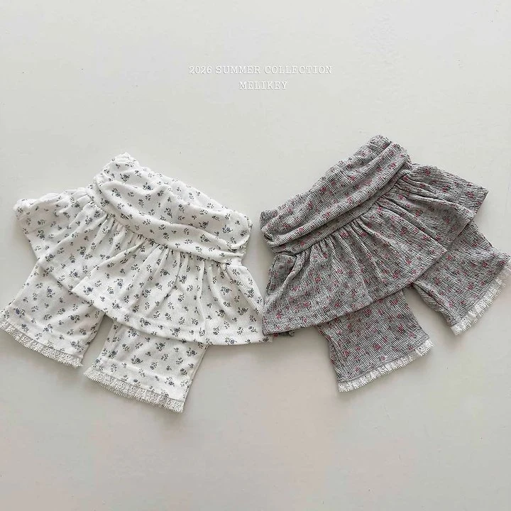 Melikey - Korean Children Fashion - #childrensboutique - Shirring Skirt Leggings