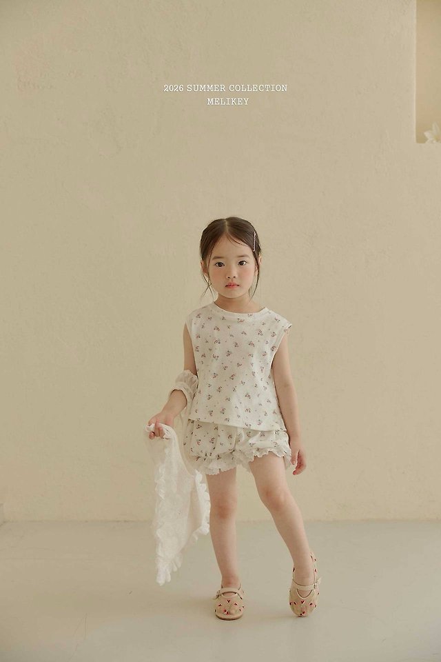 Melikey - Korean Children Fashion - #childrensboutique - Dindin Frill Sleeveless Tee - 12