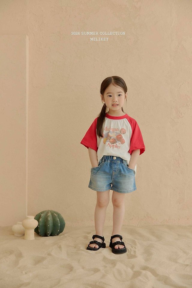 Melikey - Korean Children Fashion - #childrensboutique - Apple Raglan Tee - 9