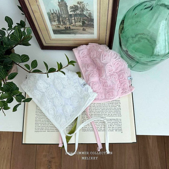 Melikey - Korean Children Fashion - #childrensboutique - Rose Lace Swim Cap
