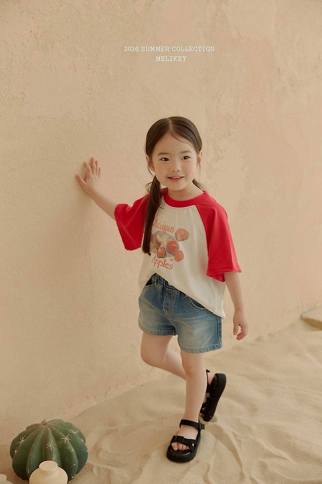 Melikey - Korean Children Fashion - #designkidswear - Apple Raglan Tee - 10