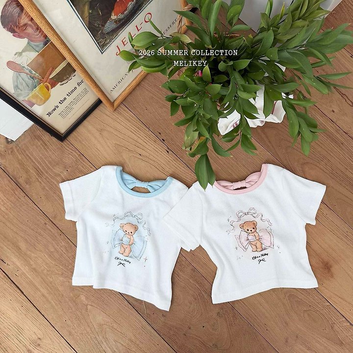 Melikey - Korean Children Fashion - #kidsshorts - Candy Bear Tee
