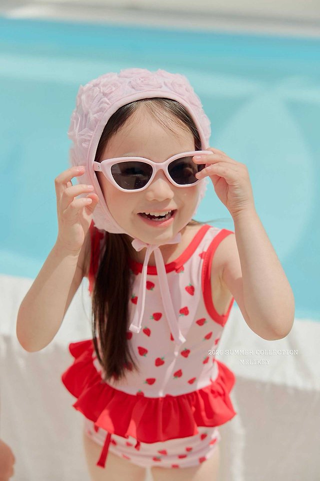 Melikey - Korean Children Fashion - #kidsshorts - Rose Lace Swim Cap - 5