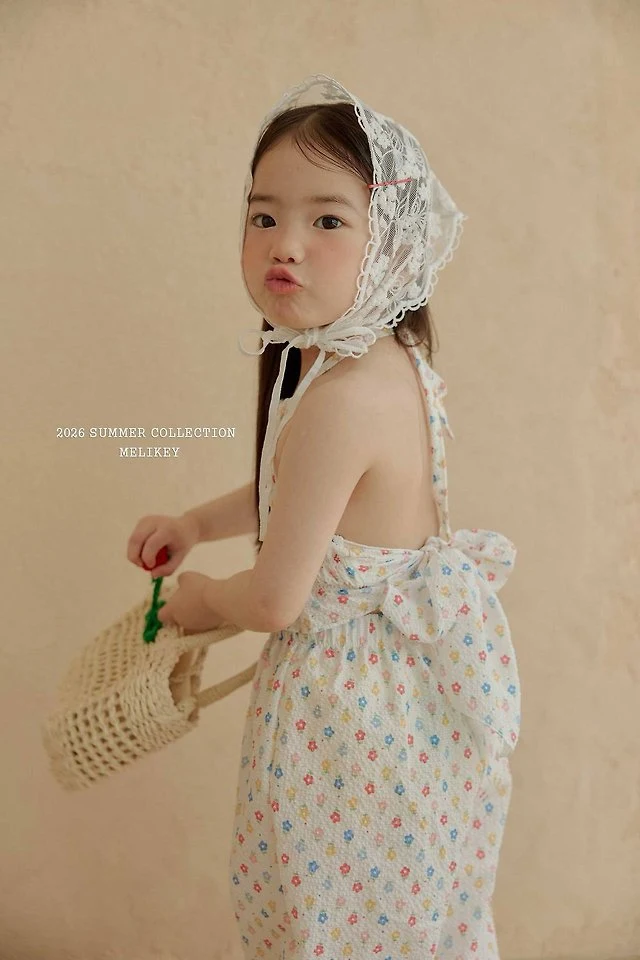 Melikey - Korean Children Fashion - #kidsstore - Jelly Flower Halter Neck - 8