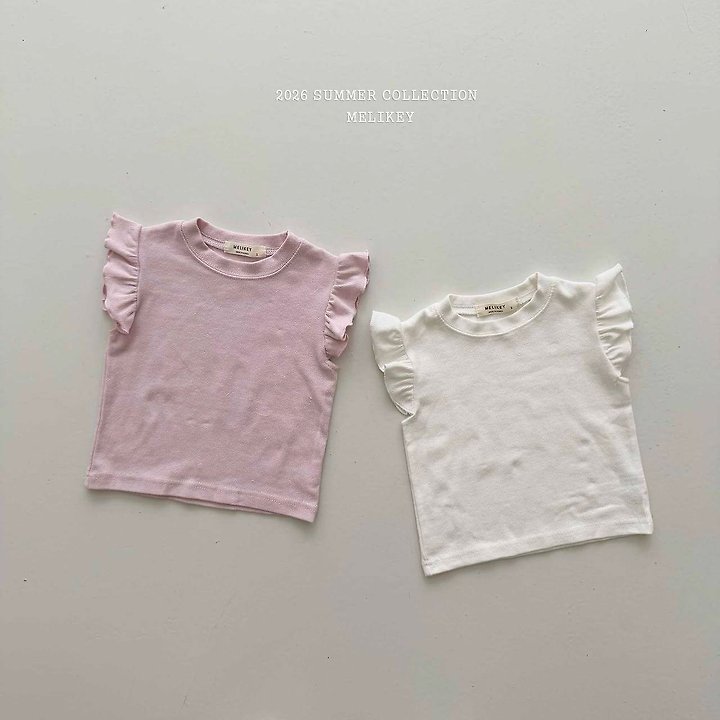 Melikey - Korean Children Fashion - #kidsstore - Macaron Frill Tee