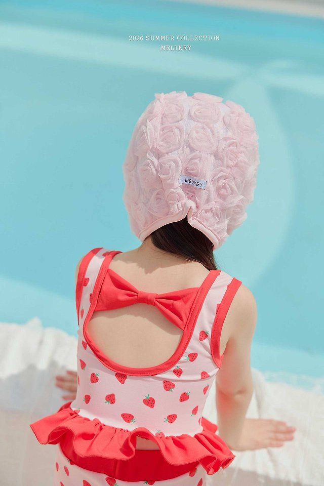 Melikey - Korean Children Fashion - #kidsstore - Rose Lace Swim Cap - 6