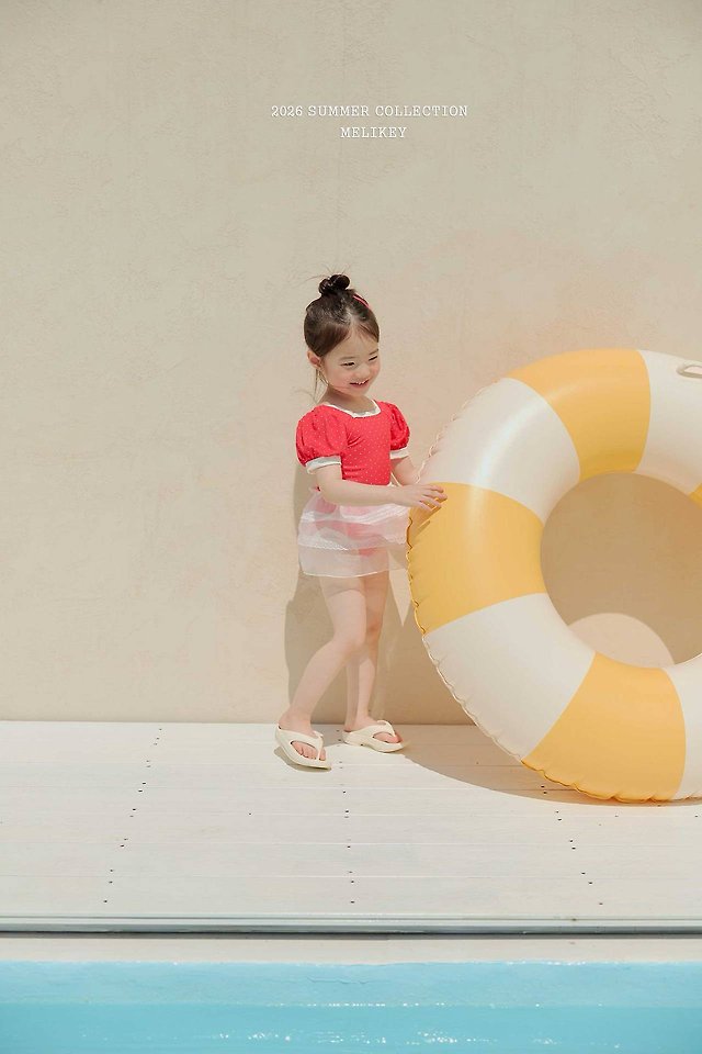 Melikey - Korean Children Fashion - #kidsshorts - Mini Dot Swimsuit - 4