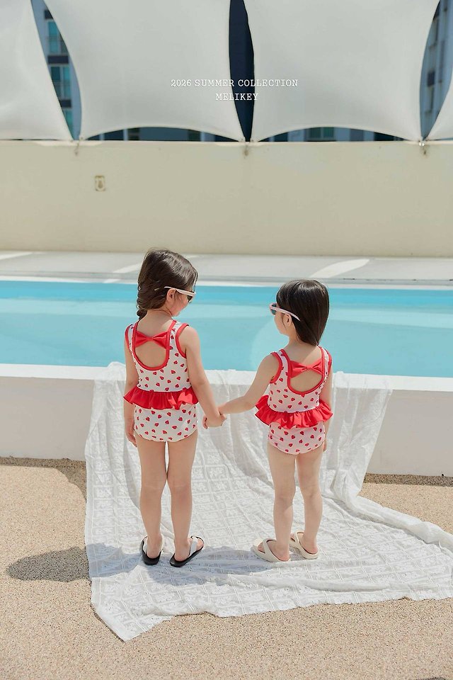 Melikey - Korean Children Fashion - #kidsstore - Berry Swim Set - 4