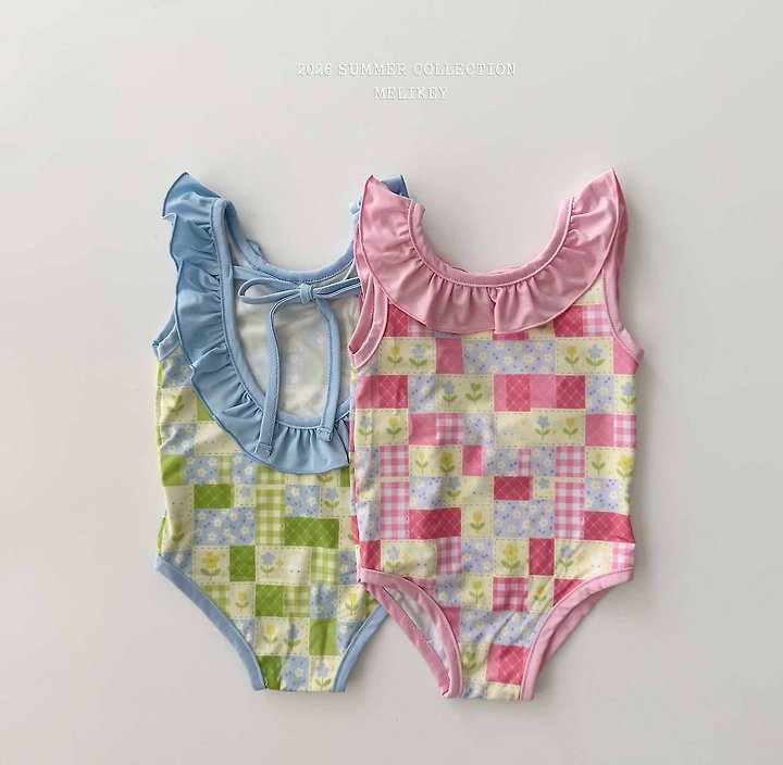 Melikey - Korean Children Fashion - #kidzfashiontrend - Garden Frill Swimsuit