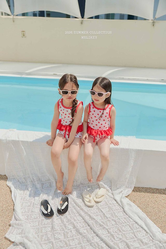Melikey - Korean Children Fashion - #littlefashionista - Berry Swim Set - 6