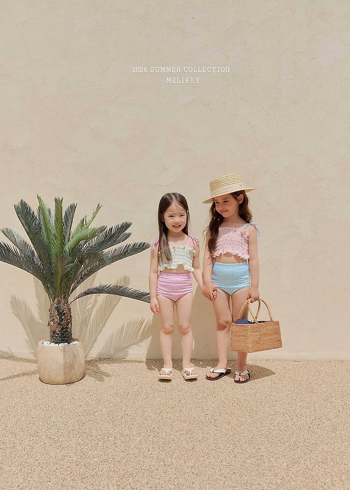 Melikey - Korean Children Fashion - #magicofchildhood - Lily Check Swim Set - 6
