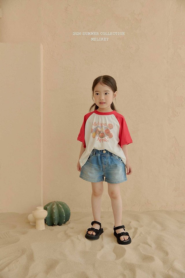 Melikey - Korean Children Fashion - #minifashionista - Apple Raglan Tee - 5
