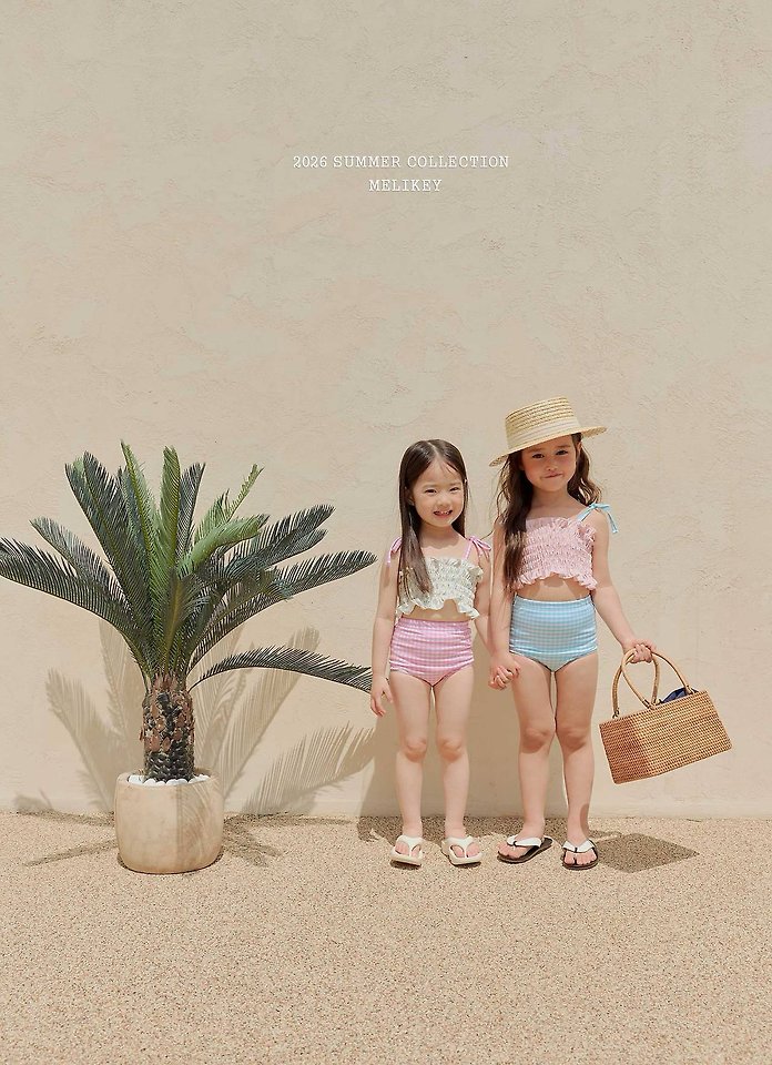 Melikey - Korean Children Fashion - #minifashionista - Lily Check Swim Set - 7