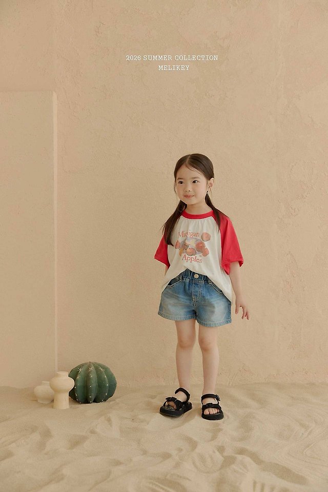 Melikey - Korean Children Fashion - #prettylittlegirls - Apple Raglan Tee - 6