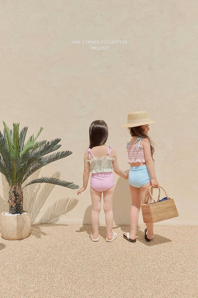 Melikey - Korean Children Fashion - #prettylittlegirls - Lily Check Swim Set - 8