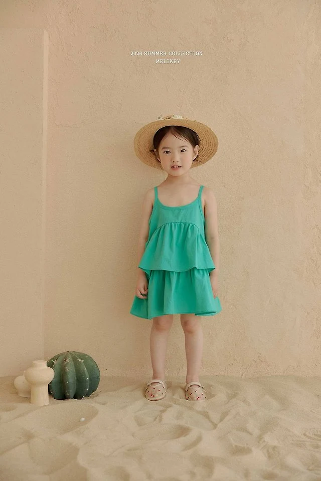 Melikey - Korean Children Fashion - #stylishchildhood - Hawaii Cancan One-piece - 3
