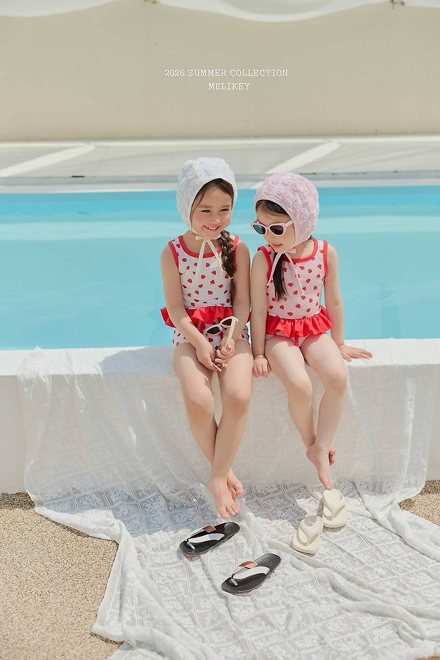 Melikey - Korean Children Fashion - #toddlerclothing - Berry Swim Set - 11
