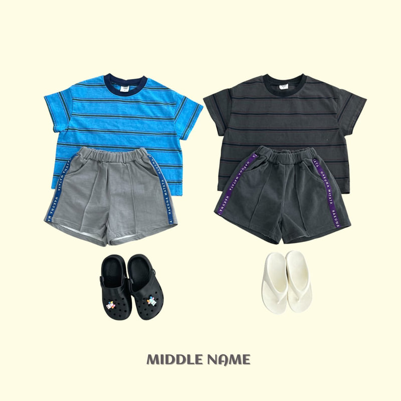 Middle Name - Korean Children Fashion - #prettylittlegirls - Pigment Stripe Short Sleeve Tee - 4
