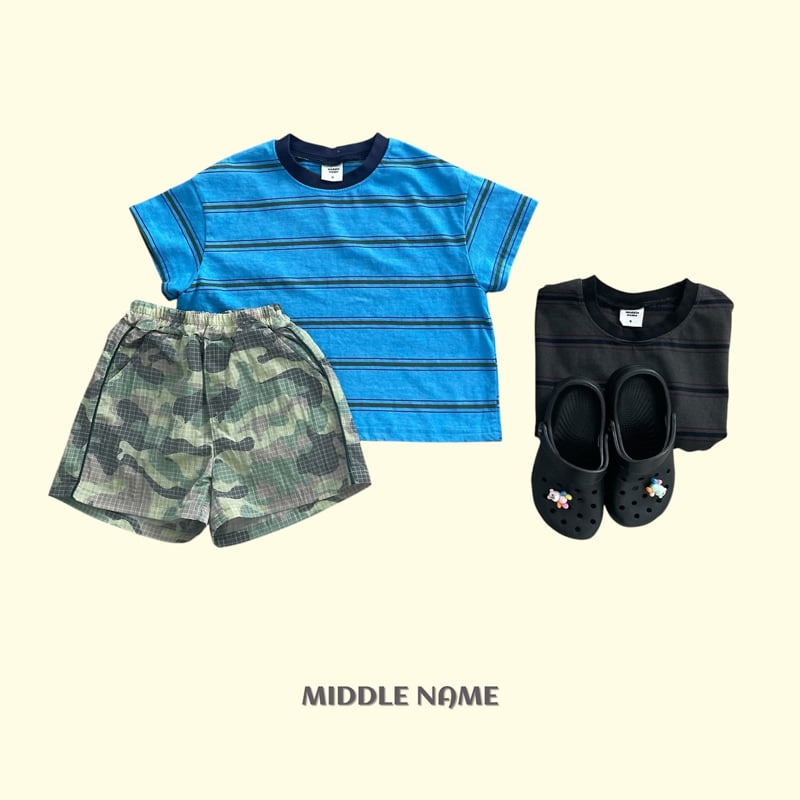 Middle Name - Korean Children Fashion - #childrensboutique - Pigment Stripe Short Sleeve Tee - 6