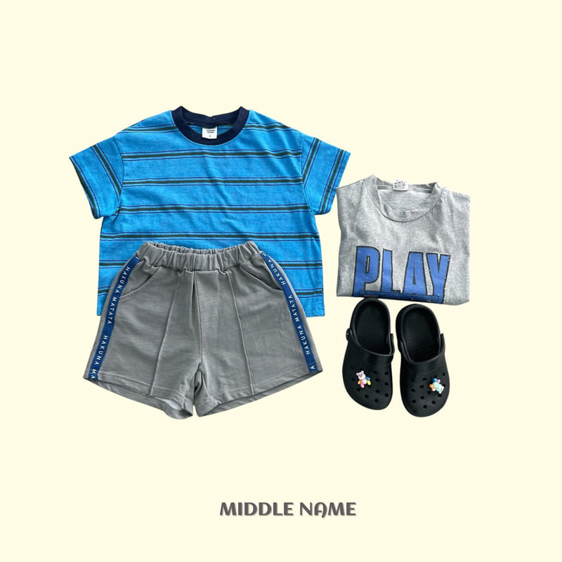 Middle Name - Korean Children Fashion - #kidsshorts - Pigment Stripe Short Sleeve Tee - 10