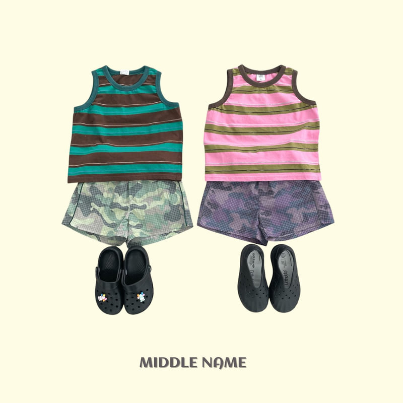 Middle Name - Korean Children Fashion - #kidsshorts - Camo Line Shorts - 9