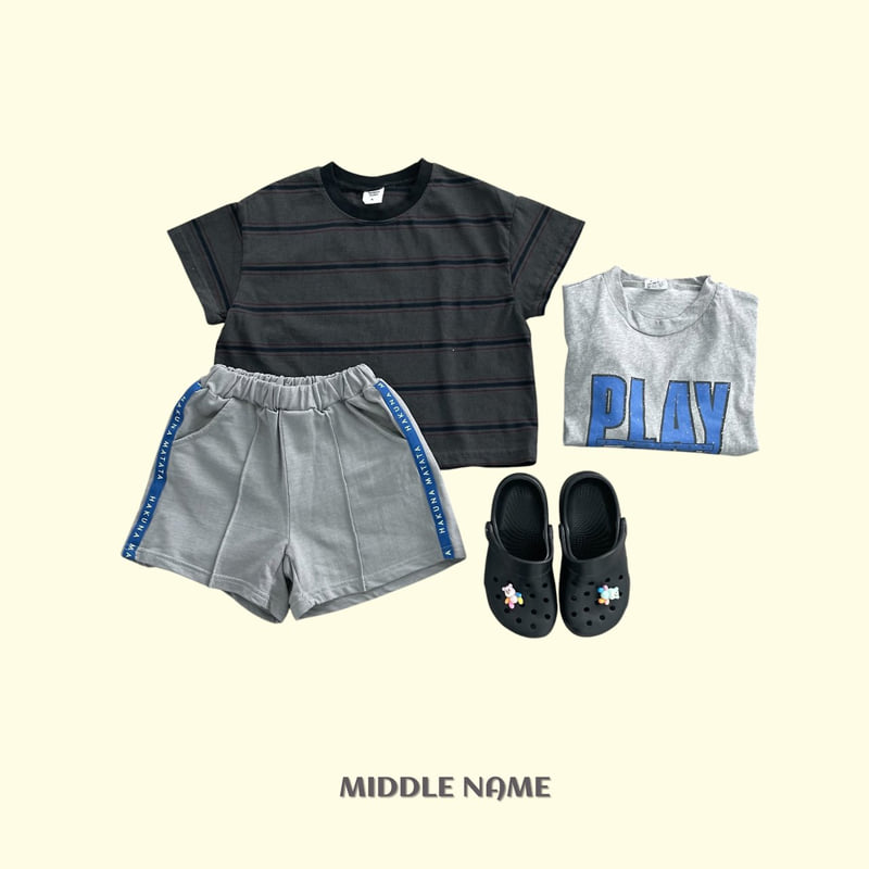 Middle Name - Korean Children Fashion - #kidsstore - Pigment Stripe Short Sleeve Tee - 11