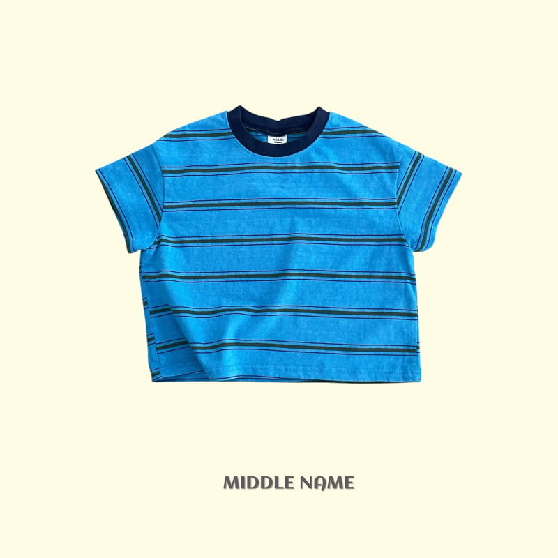 Middle Name - Korean Children Fashion - #prettylittlegirls - Pigment Stripe Short Sleeve Tee - 3
