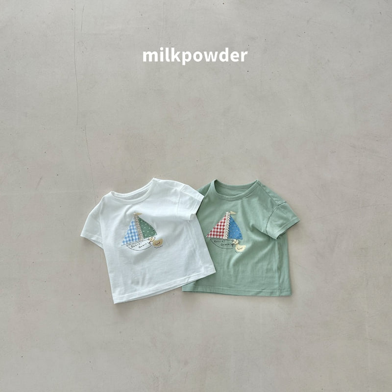 Milk Powder - Korean Children Fashion - #kidsshorts - Duck Boat Tee