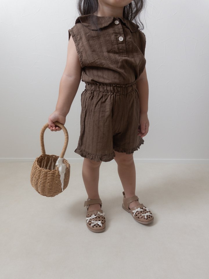 Mimi Market - Korean Baby Fashion - #babyboutique - Sleeveless Collar Blouse - 11