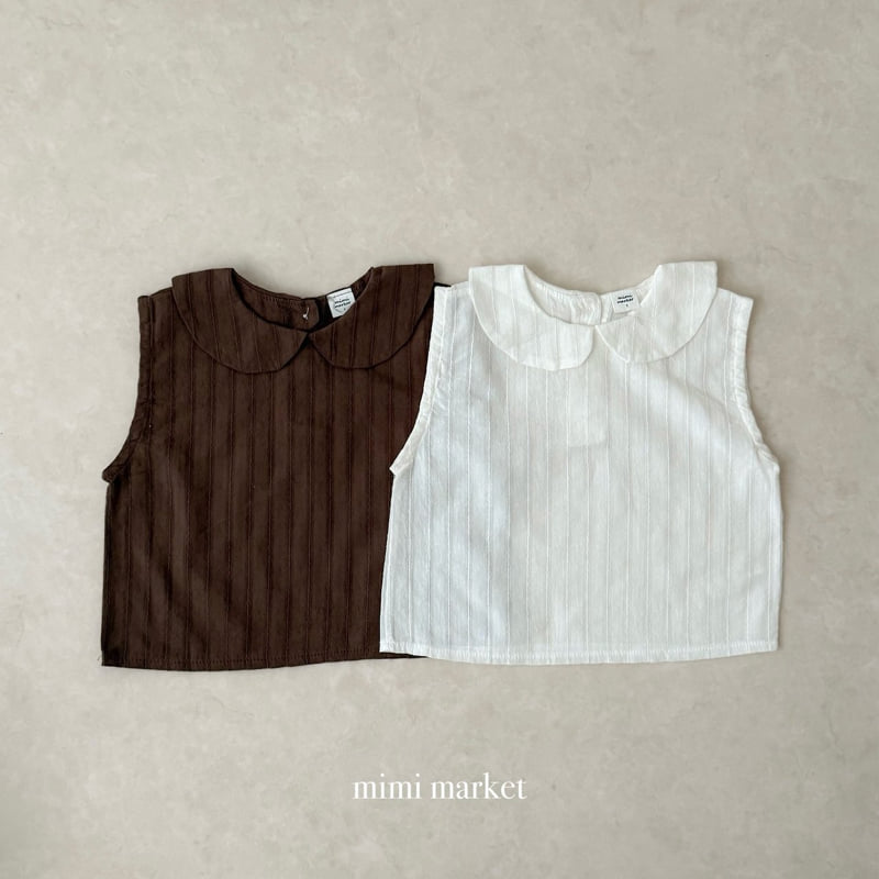 Mimi Market - Korean Baby Fashion - #babygirlfashion - Sleeveless Collar Blouse