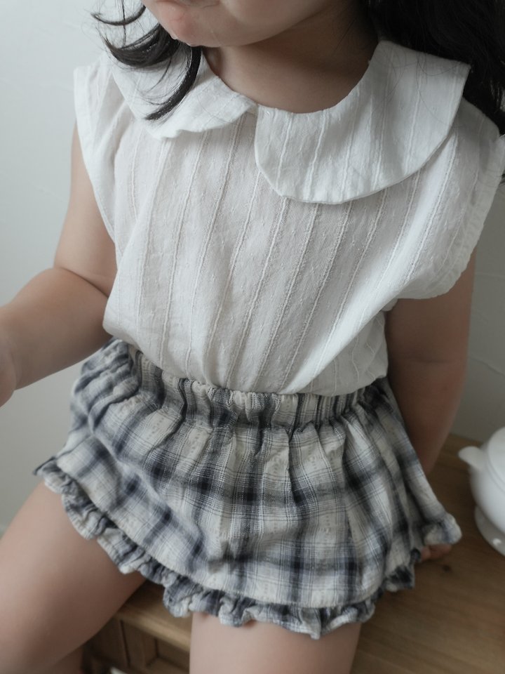 Mimi Market - Korean Baby Fashion - #babyoninstagram - Sleeveless Collar Blouse - 4