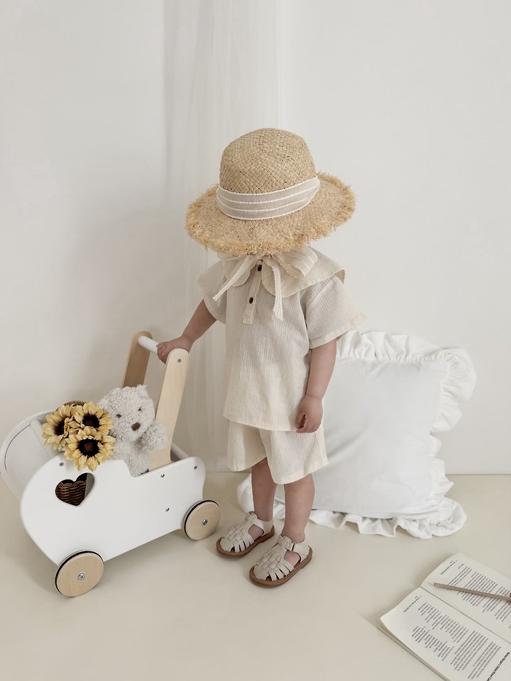 Mimi Market - Korean Baby Fashion - #babyoutfit - Line Sailor Blouse - 10