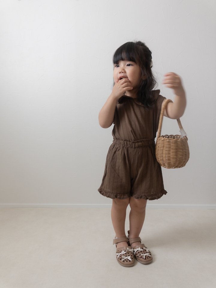 Mimi Market - Korean Baby Fashion - #babyoutfit - Sleeveless Collar Blouse - 6