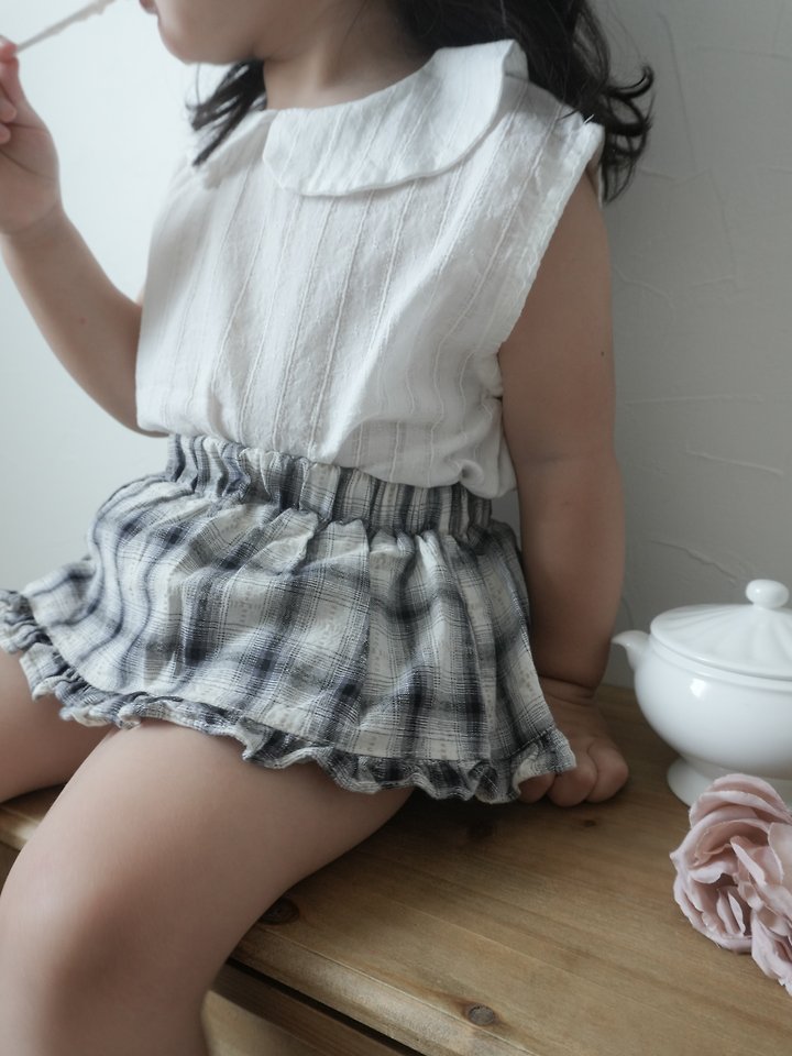 Mimi Market - Korean Baby Fashion - #onlinebabyboutique - Sleeveless Collar Blouse - 8