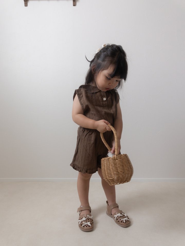 Mimi Market - Korean Baby Fashion - #onlinebabyshop - Sleeveless Collar Blouse - 9