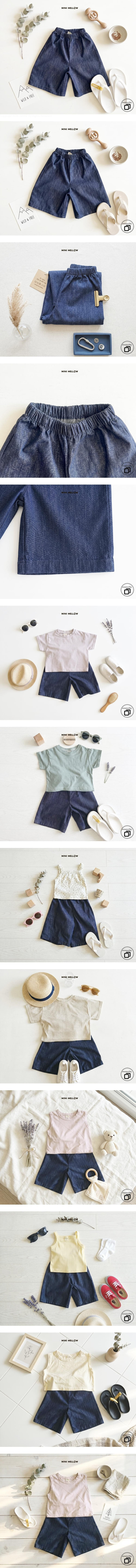 Mini Mellow - Korean Children Fashion - #Kfashion4kids - Non-Fade Angle Wide Denim Pants