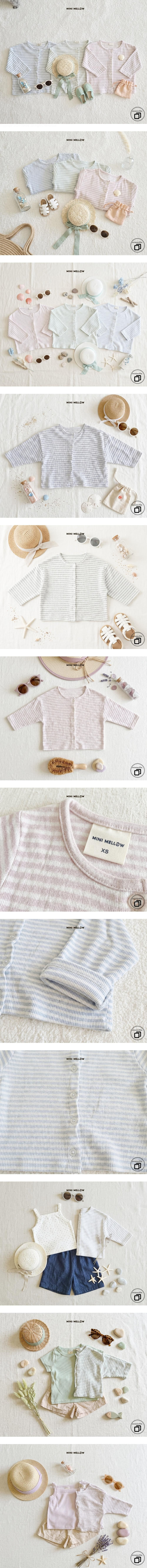 Mini Mellow - Korean Children Fashion - #kidzfashiontrend - Stripe Drop Cardigan