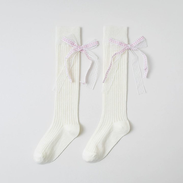 Miso - Korean Children Fashion - #childofig - Ribbon Check Half Tights - 7