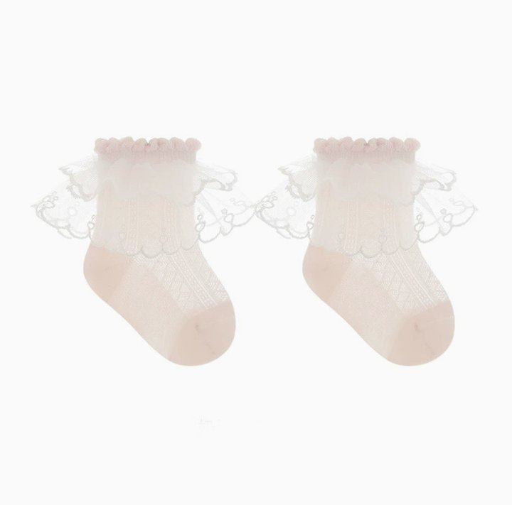Miso - Korean Children Fashion - #childrensboutique - Crown Lace Socks - 7