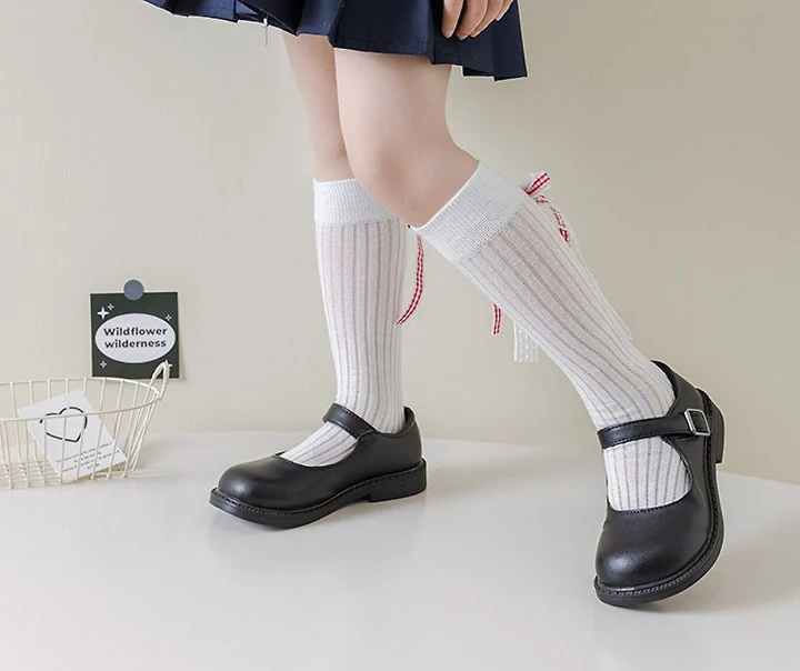 Miso - Korean Children Fashion - #designkidswear - Ribbon Check Half Tights - 9