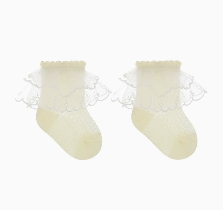 Miso - Korean Children Fashion - #designkidswear - Crown Lace Socks - 8