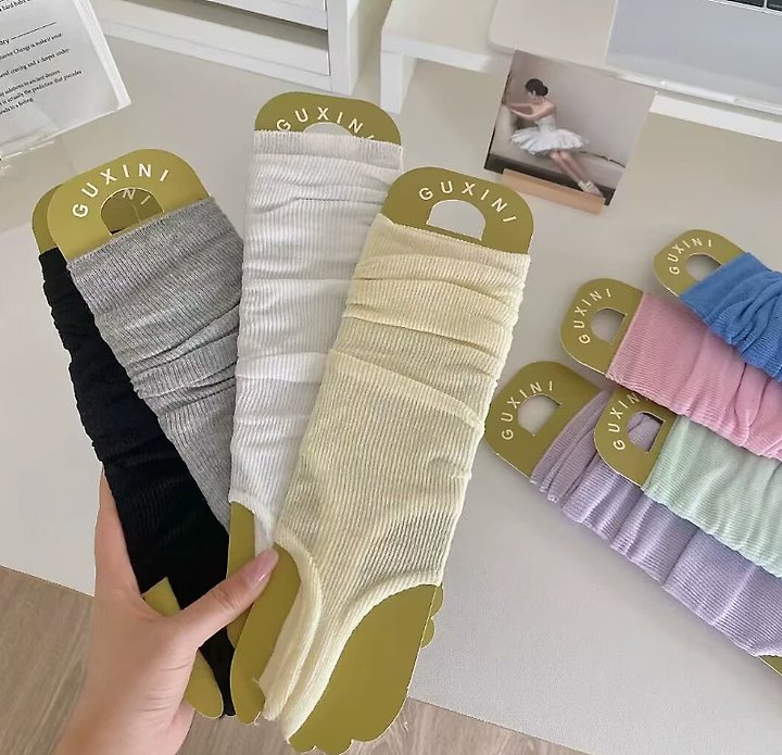 Miso - Korean Children Fashion - #kidsshorts - Ribbed Sandal Warmer Socks - 4