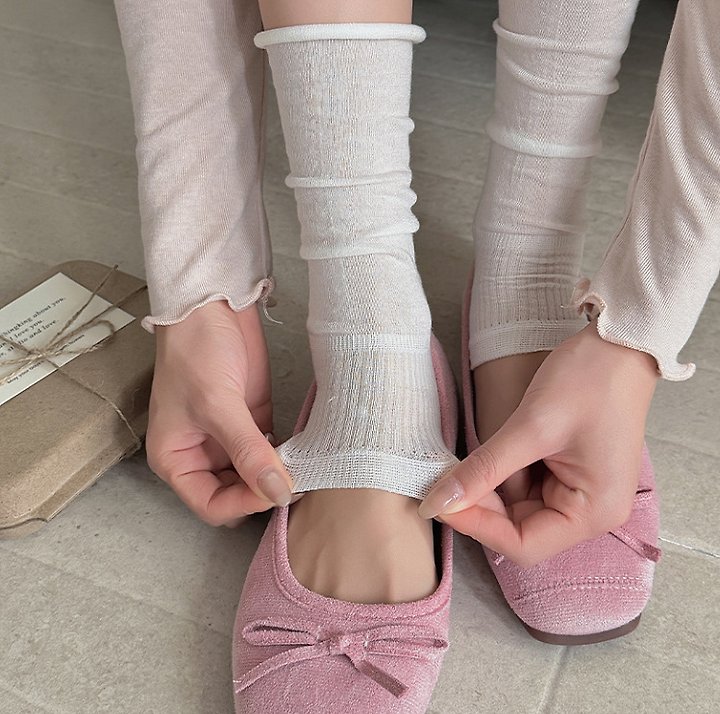 Miso - Korean Children Fashion - #kidsstore - Basic Sandal Warmer Socks - 3
