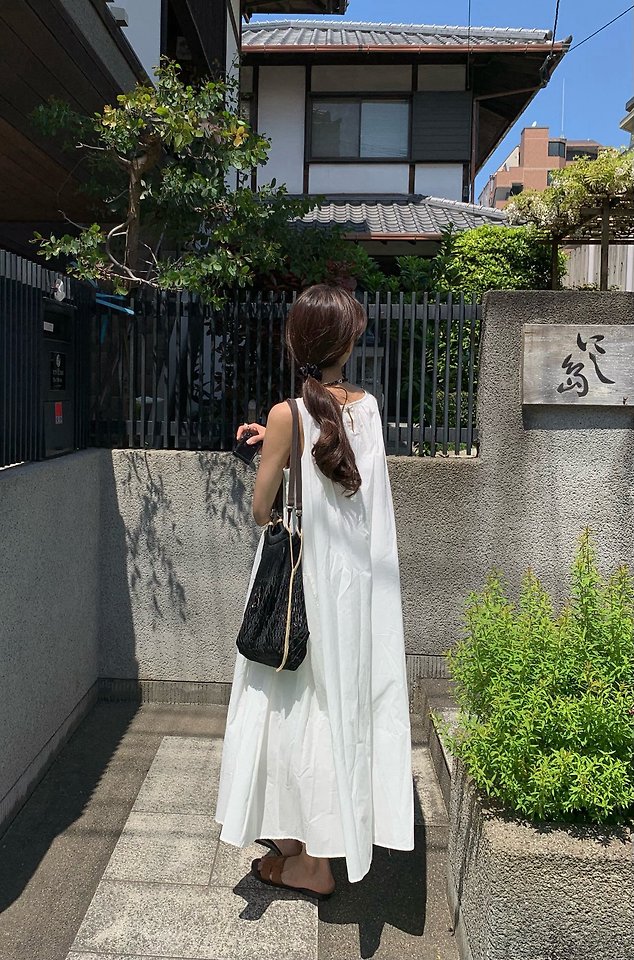 Moani - Korean Women Fashion - #momslook - Cotton Shirring Sleeveless One-piece - 10
